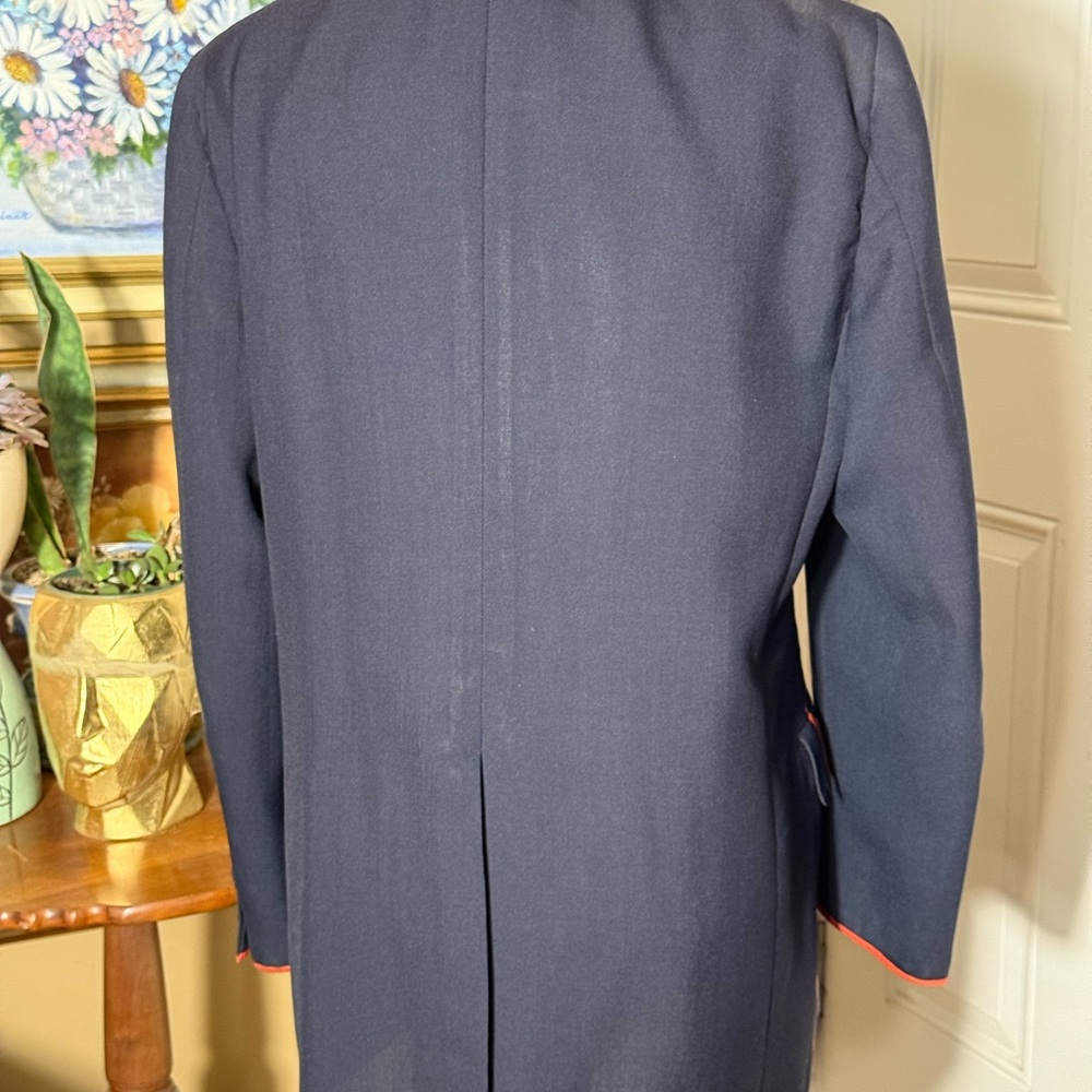 Upcycled Vintage Blazer Handpainted Wolves Statement Piece Pop Art One-of-a-Kind - Picture 3 of 12